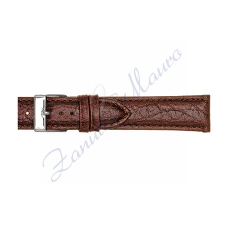 Cinturino 700 in pelle stampa bisonte 20x18 colore testa di moro