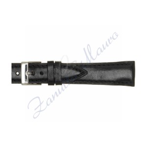 Cinturino 653 in cuoio semiribordato 14x12 colore nero