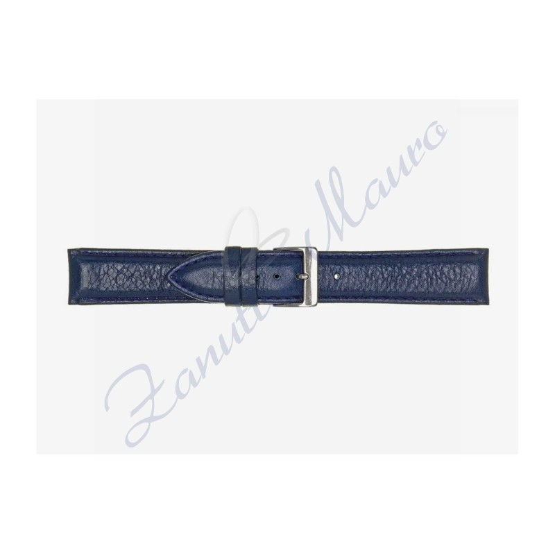 Cinturino 594 in pelle semiribordato 18x16 colore blu scuro