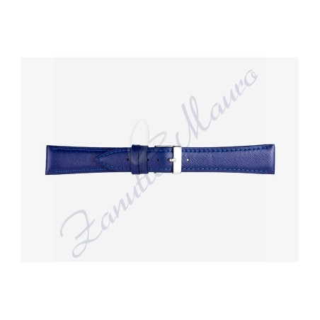 Cinturino 597 in pelle stampa saffiano 22x18 colore blu scuro