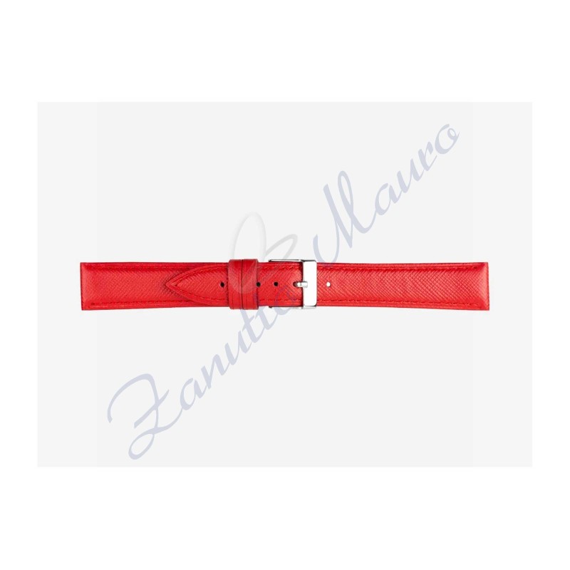 Cinturino 597 in pelle stampa saffiano 16x14 colore rosso