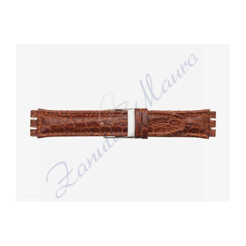 Cinturino 247M stampa brasile per Swatch Irony 19x22 marrone gold