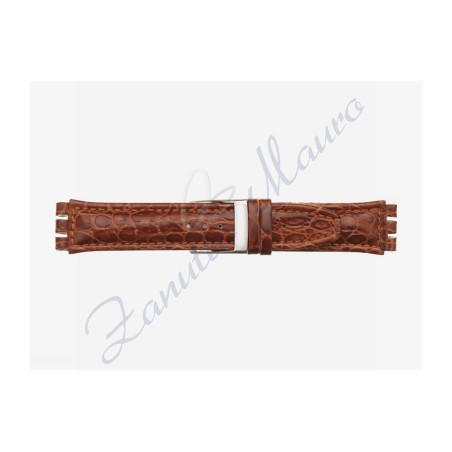 Cinturino 247M stampa brasile per Swatch Irony 19x22 marrone gold