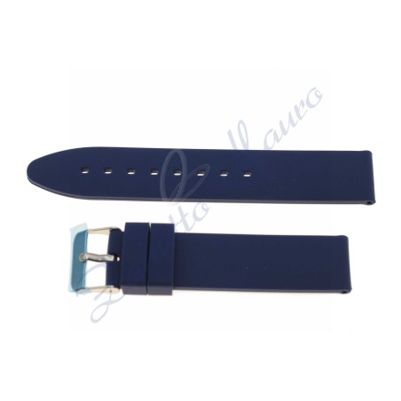 Cinturino in gomma S/046 ansa mm 24 blu