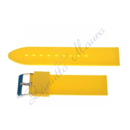 Cinturino in gomma S/046 ansa mm 22 giallo