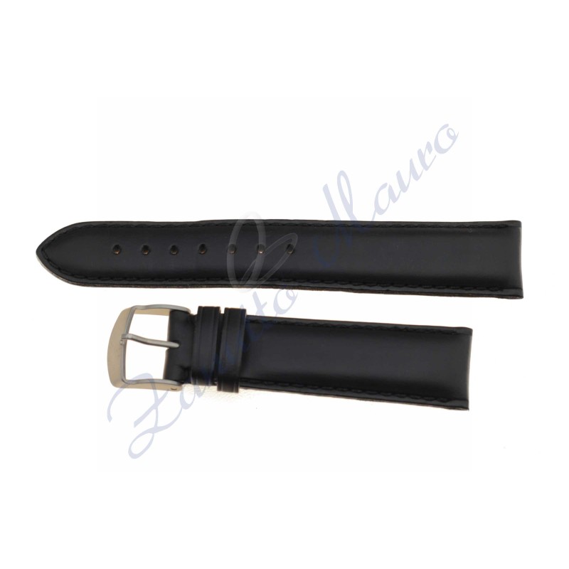 Cinturino in pelle inbottita colore nero ansa mm 20
