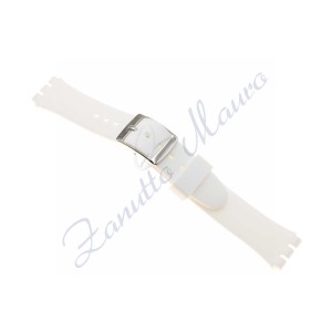 Cinturino in silicone soft touch 255 per Swatch mm 17 colore bianco