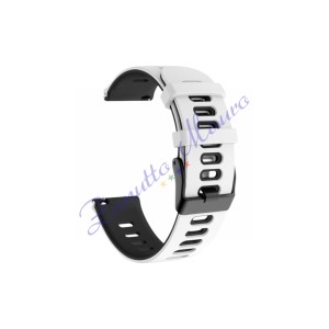 Cinturino J235 silicone soft touch con easy pin mm 20 bianco e nero