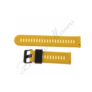 Cinturino J235 silicone soft touch con easy pin mm 22 nero e giallo