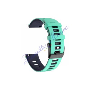 Cinturino J235 silicone soft touch con easy pin mm 22 verde acqua e blu