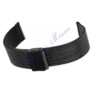 Bracciale Mesh WD027 con scorrevole in acciaio brunito ansa 22