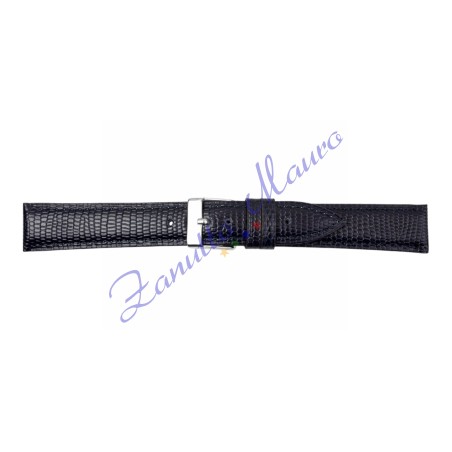 Cinturino 692 in pelle stampa lucertola iguana 12x10 colore blu scuro