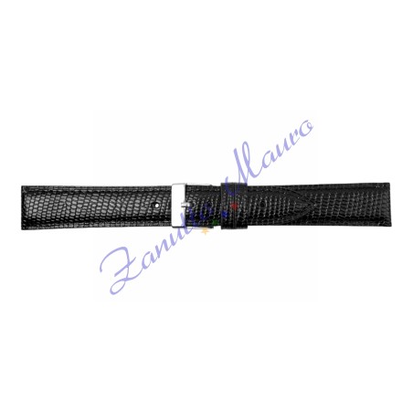 Cinturino 692 in pelle stampa lucertola iguana 14x12 colore nero