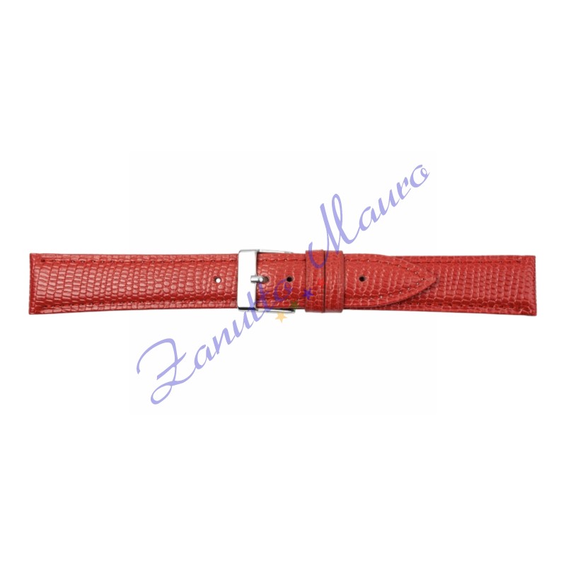Cinturino 692 in pelle stampa lucertola iguana 14x12 colore rosso