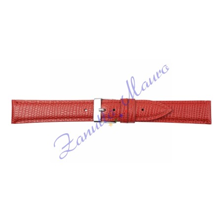 Cinturino 692 in pelle stampa lucertola iguana 14x12 colore rosso