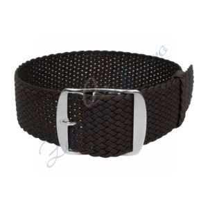 Cinturino in perlon P05 colore nero con fibbia in acciao ansa mm 18