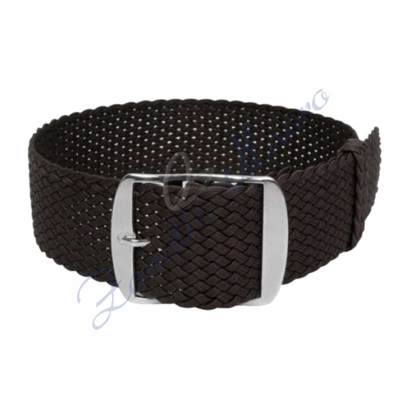 Cinturino in perlon P05 colore nero con fibbia in acciao ansa mm 20