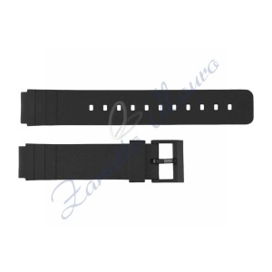 Cinturino in gomma tipo Casio 6205 con fibbia in plastica ansa mm 16