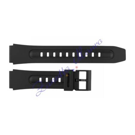 Cinturino in gomma tipo Casio 7802 con fibbia in plastica ansa mm 18