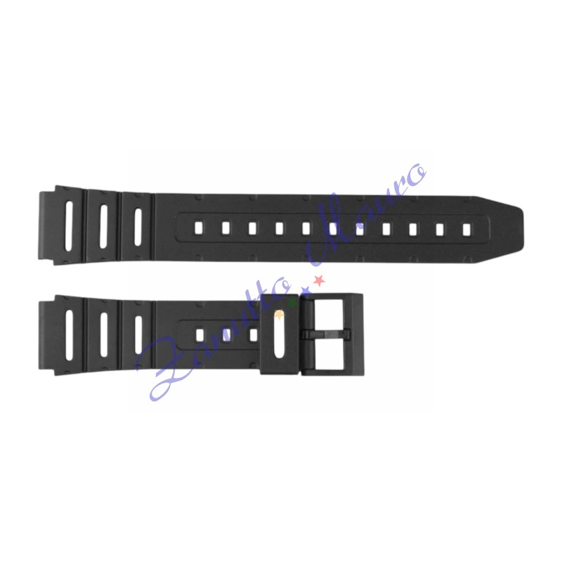 Cinturino in gomma tipo Casio 9725 con fibbia in plastica ansa mm 18