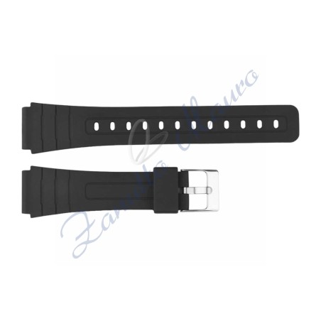 Cinturino in gomma tipo Casio 3227 con fibbia in acciaio ansa mm 18