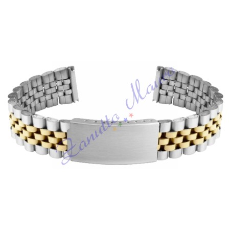 Bracciale GD7030 in acciaio bicolore gold ansa mm 12