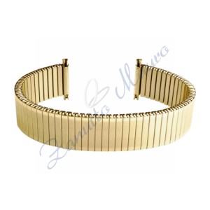 Bracciale elastico 6050 in acciaio dorato ansa a pompa mm 16/22