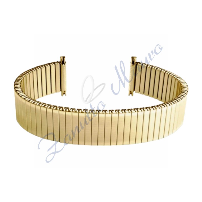 Bracciale elastico 6050 in acciaio dorato ansa a pompa mm 16/22