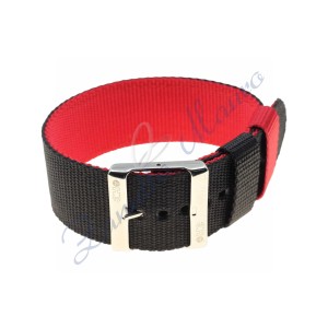 Cinturini NATO reversibile colore rosso e nero ansa mm 26