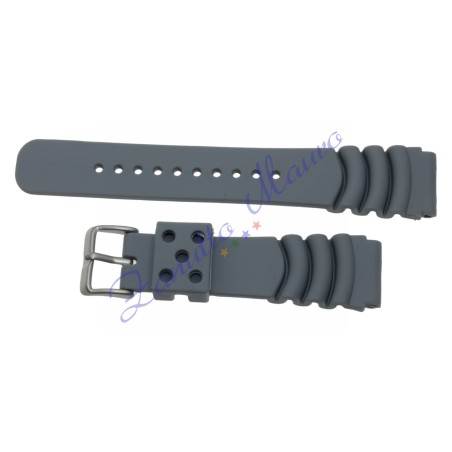 Cinturino sub AB in gomma colore grigio ansa mm 22