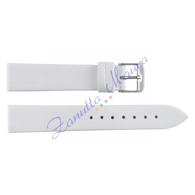 Cinturino in pelle liscia 701 colore bianco ansa mm  8