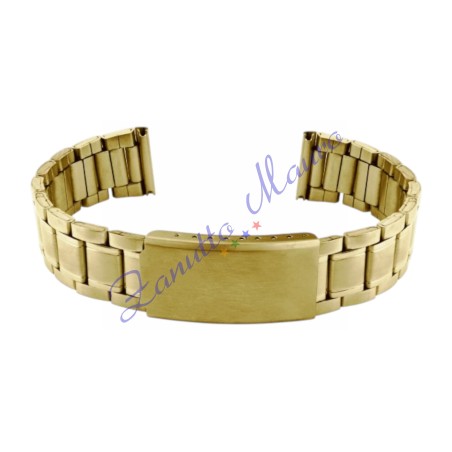 Bracciale GD7015 in acciaio dorato ansa mm 12