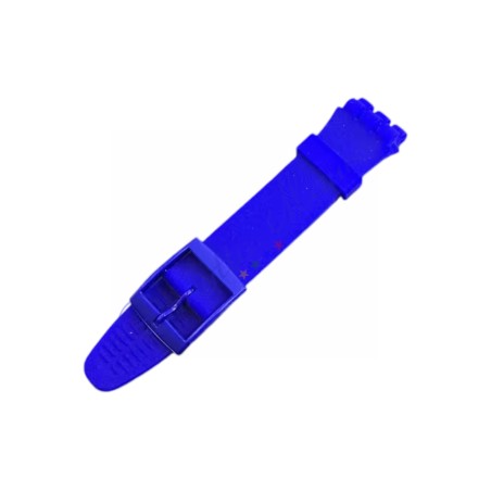 Cinturino in silicone per Swatch ansa mm 17 colore blu