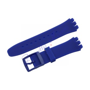 Cinturino in silicone per Swatch ansa mm 20 colore blu