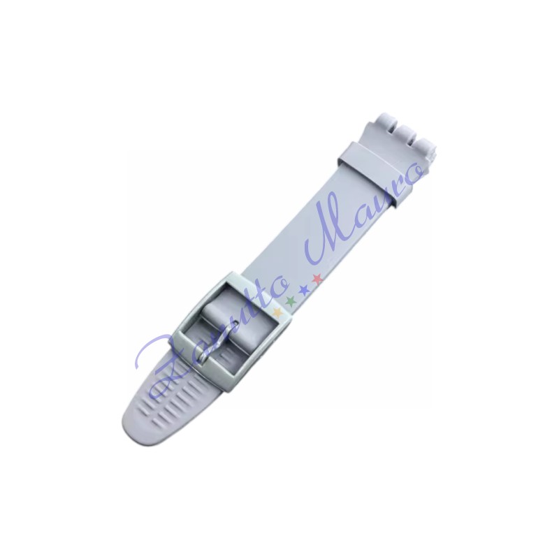 Cinturino in silicone per Swatch ansa mm 19 colore grigio