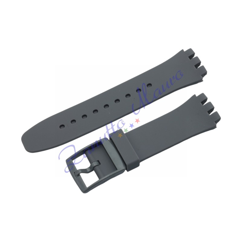 Cinturino in silicone per Swatch ansa mm 20 colore grigio
