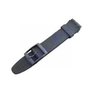 Cinturino in silicone per Swatch ansa mm 19 colore nero