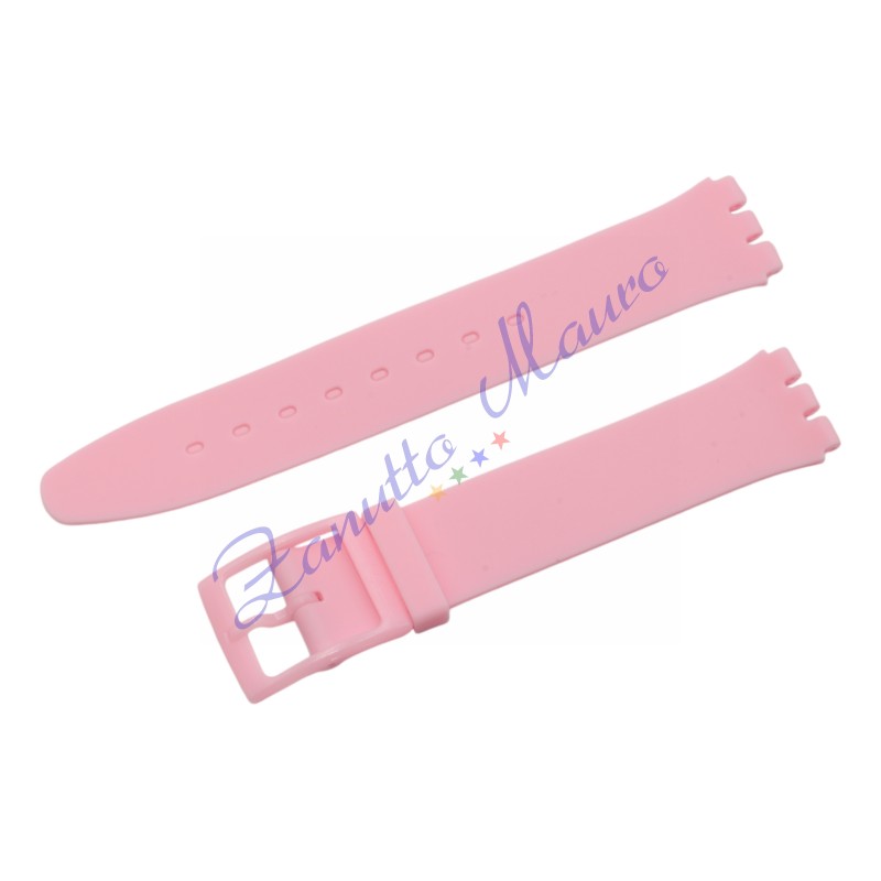 Cinturino in silicone per Swatch ansa mm 16 colore rosa