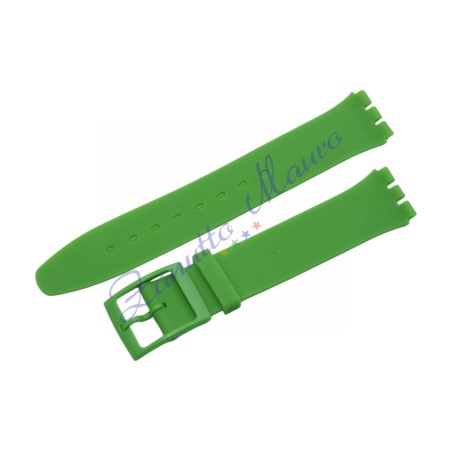 Cinturino in silicone per Swatch ansa mm 16 colore verde