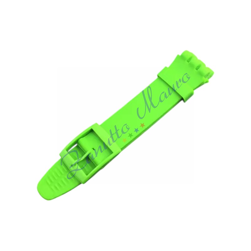 Cinturino in silicone per Swatch ansa mm 17 colore verde