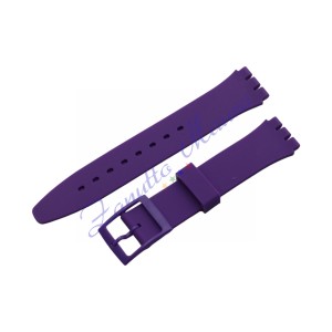 Cinturino in silicone per Swatch ansa mm 17 colore viola