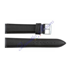 Cinturino 670XL in pelle liscia imbottito colore nero ansa mm 24