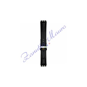 Cinturino 245I in pelle imbottito per Swatch 17x19 colore nero