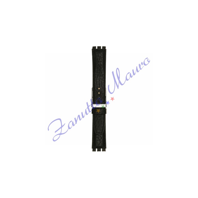 Cinturino 245PLin pelle stampata per Swatch 17x19 colore nero