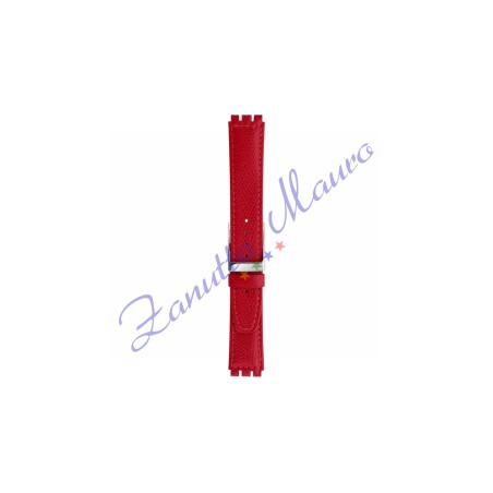 Cinturino 245PLin pelle stampata per Swatch 17x19 colore rosso
