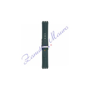 Cinturino 245PLin pelle stampata per Swatch 17x19 colore verde scuro