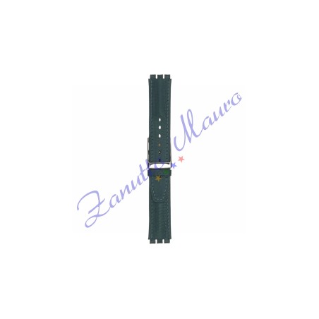 Cinturino 245PLin pelle stampata per Swatch 17x19 colore verde scuro
