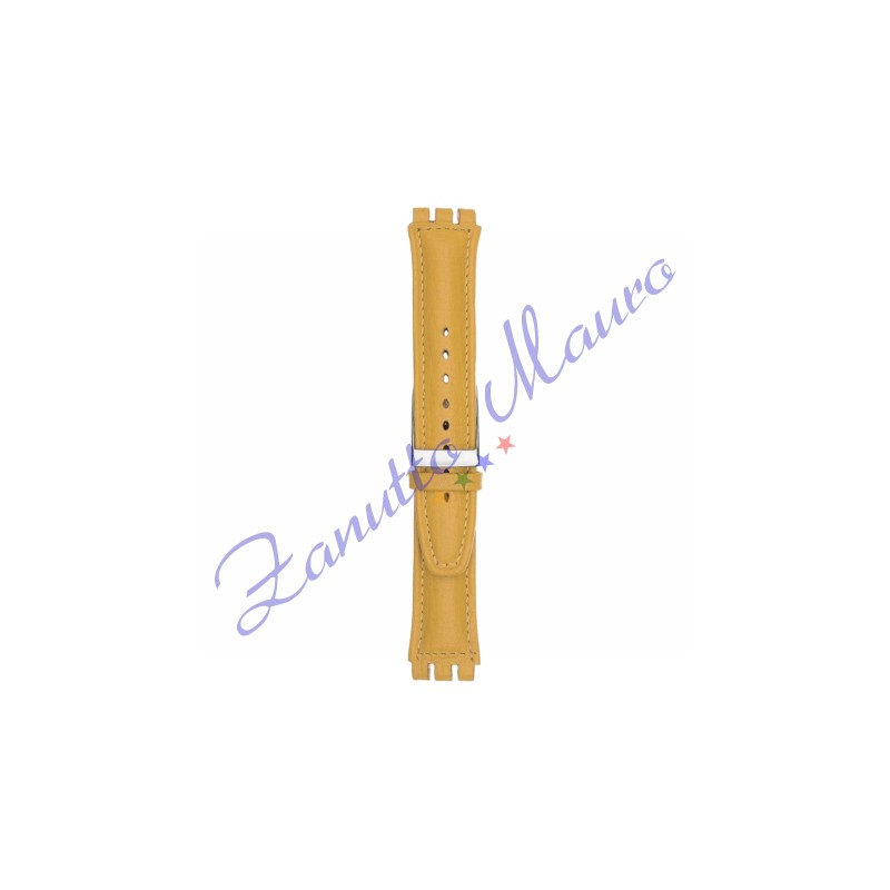 Cinturino 247PL in pelle stampata per Swatch 19x22 colore giallo