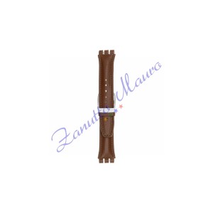 Cinturino 247PL in pelle stampata per Swatch 19x22 colore marrone gold