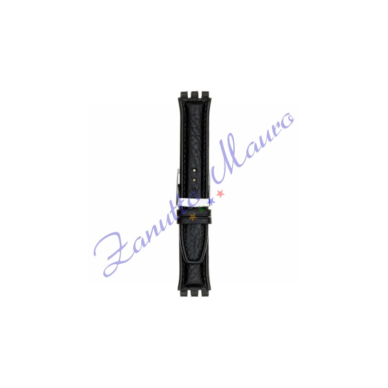 Cinturino 247PL in pelle stampata per Swatch 19x22 colore nero